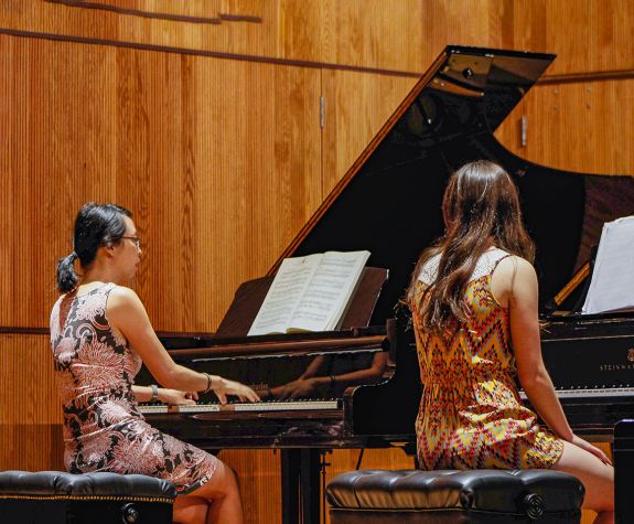 Professor Leong with piano student